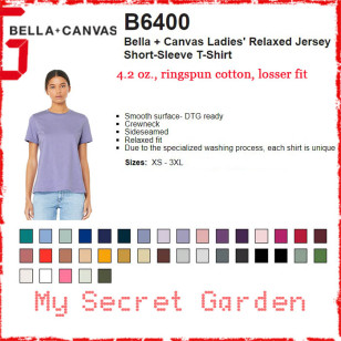 Bella + Canvas 6400 4.2 oz. Ladies' Relaxed Jersey Short Sleeve Women T Shirt (Looser Fit -Special Order)